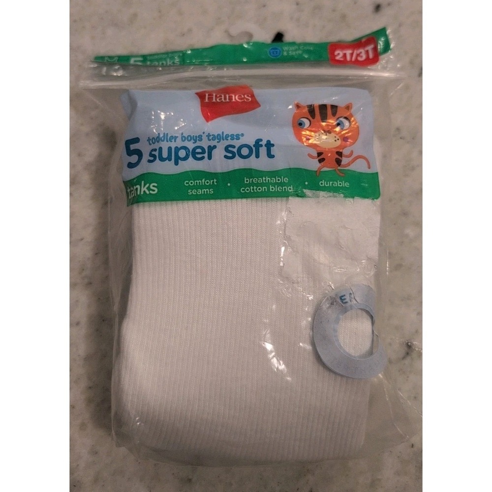 Hanes 5 Pack Toddler Boys 2T/3T Tanks